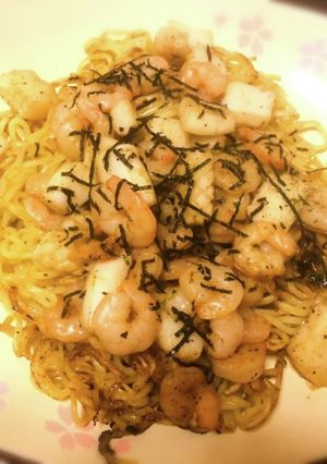 コンビニ食材でシーフード焼きそば-レシピのメイン写真