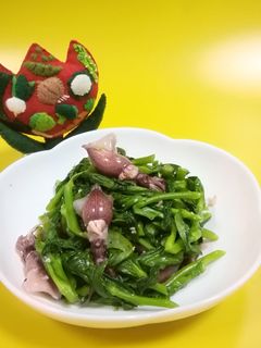 菜の花とほたるいかの塩麹炒め-レシピのメイン写真