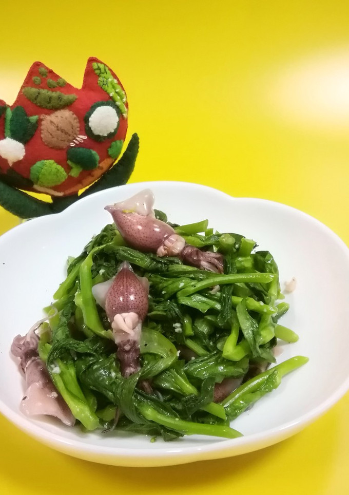 菜の花とほたるいかの塩麹炒め-レシピのメイン写真