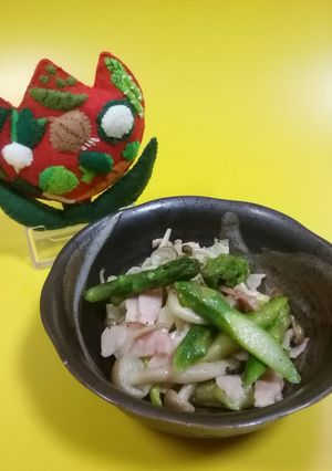 レンジで作るアスパラペペロン風-レシピのメイン写真