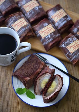 求肥と生チョコ入り♪バナナチョコクレープ-レシピのメイン写真