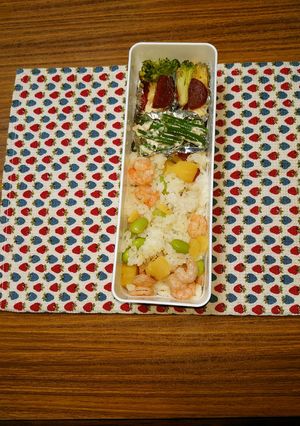 ヨウサマの減塩さつまいもご飯弁当パート２-レシピのメイン写真