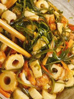 切り昆布とちくわの煮物-レシピのメイン写真