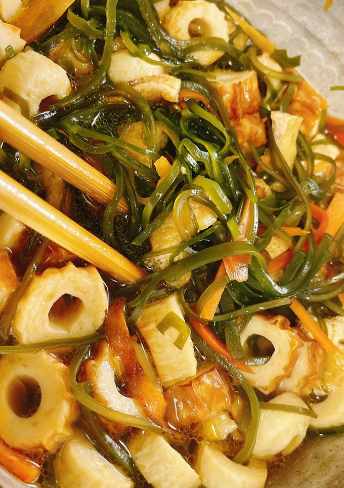 切り昆布とちくわの煮物-レシピのメイン写真