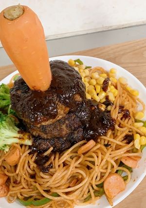 にんじんハンバーグDX-レシピのメイン写真