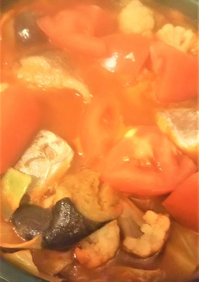 鯖水煮缶＆トマト缶使用　鯖トマ煮込み-レシピのメイン写真