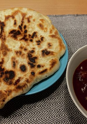 手作りチーズナンとラム肉カレー！-レシピのメイン写真