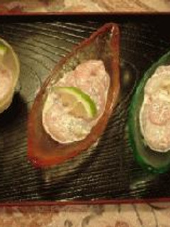 ワインに合う酒の肴♪♪(甘エビのこもちあえ・かぼす風味)♪♪-レシピのメイン写真