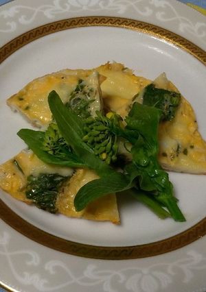 菜の花とチーズのオープンオムレツ☆-レシピのメイン写真