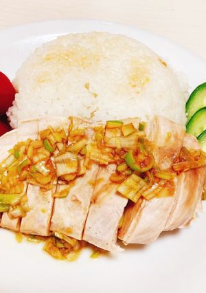 簡単鶏ムネ肉でシンガポールチキンライス-レシピのメイン写真
