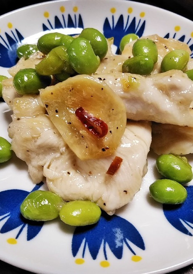 鶏ささみと枝豆のソテー-レシピのメイン写真