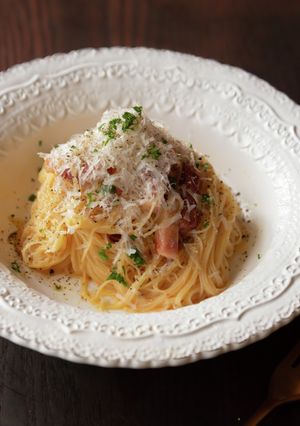 生クリーム不使用☆カルボナーラ焼ビーフン-レシピのメイン写真