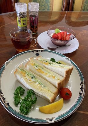 卵サンドとヨーグルト-レシピのメイン写真
