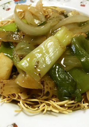 中華あんかけかた焼きそば(インスタント)-レシピのメイン写真