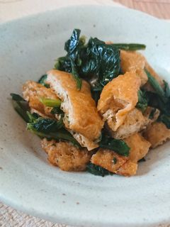 即旨!油揚げと葉野菜の炒め煮!-レシピのメイン写真