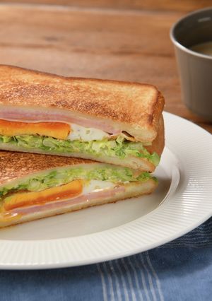 フライパンでキャベツたっぷりホットサンド-レシピのメイン写真