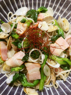 【郷土食】蕎麦の和風ボンゴレビアンコ-レシピのメイン写真