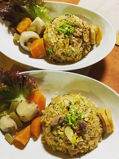 春キャベツと豚肉のチャーハン♪-レシピのメイン写真
