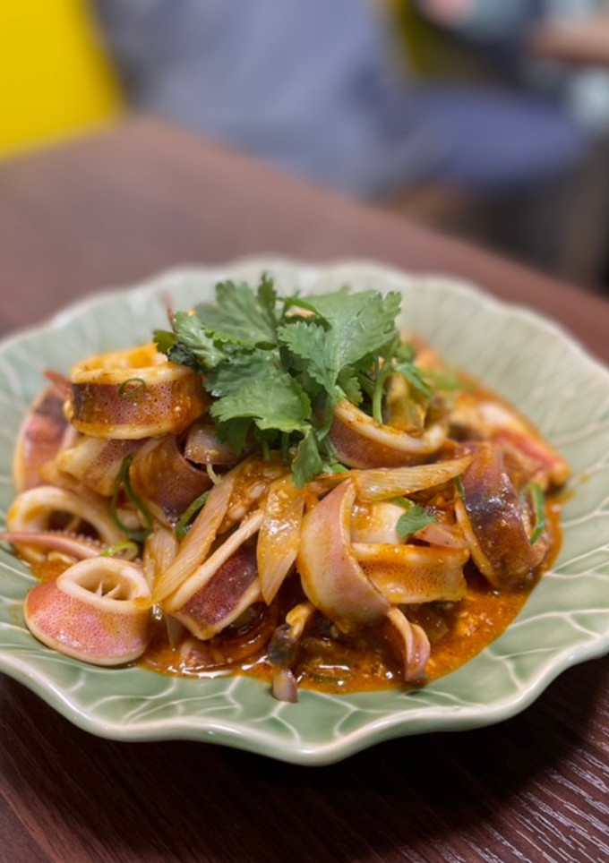アヒルの塩卵とイカの炒め物(タイ料理)-レシピのメイン写真