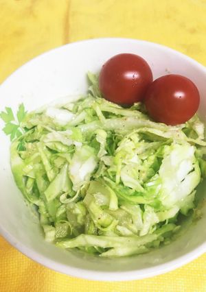春キャベツとたくあんの健康サラダ-レシピのメイン写真