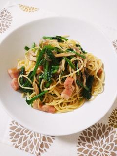 舞茸とほうれん草の和風パスタ-レシピのメイン写真