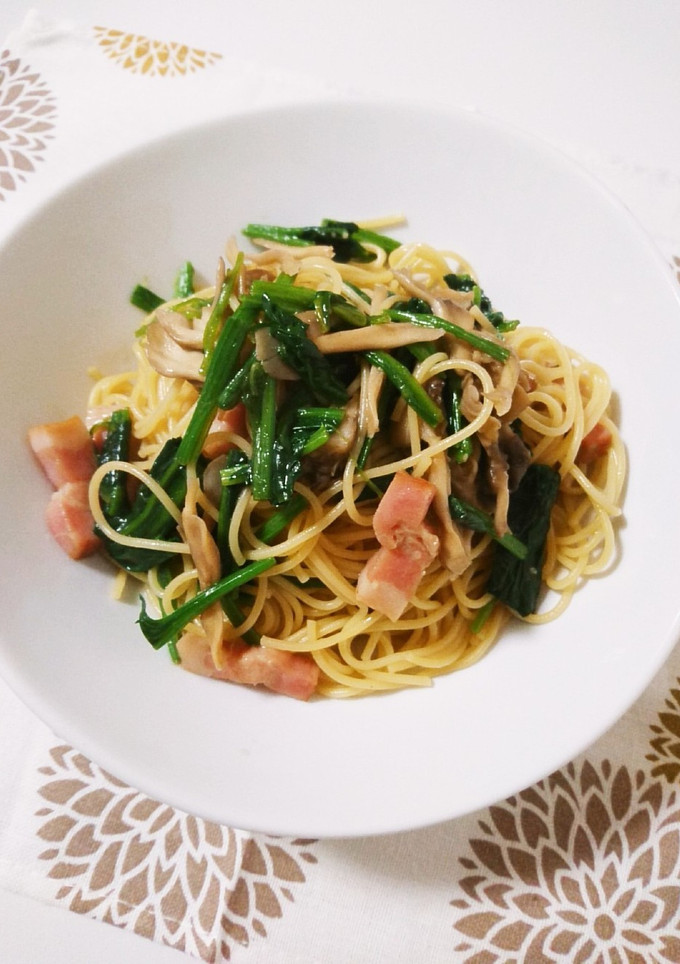 舞茸とほうれん草の和風パスタ-レシピのメイン写真