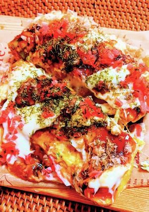 お好み焼きオープンサンド-レシピのメイン写真