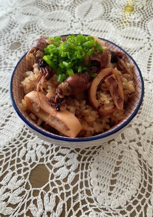 ホタルイカとスルメイカのイカ飯-レシピのメイン写真