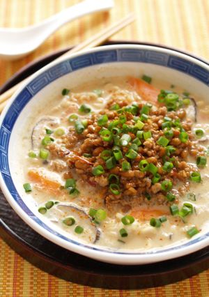豆乳エスニック納豆そぼろみそラーメン-レシピのメイン写真