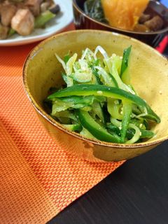 きゅうりと水菜のさっぱりサラダ-レシピのメイン写真