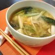 小松菜ごま油炒めの味噌汁