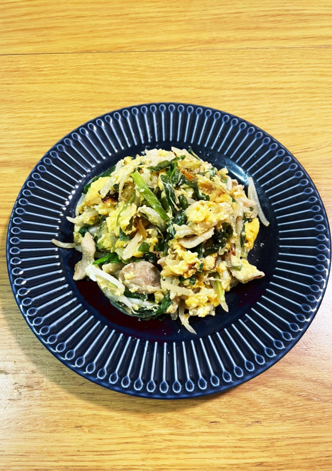 もんじゃ焼きみたいな、もやし卵炒め-レシピのメイン写真