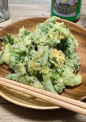 簡単！サックサク！失敗なし☆菜の花天ぷら-レシピのメイン写真