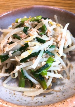 簡単作り置き！もやニラツナの炒め物-レシピのメイン写真