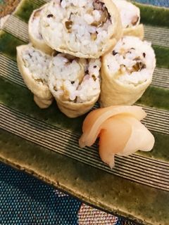 夏のいなり巻き巻き寿司-レシピのメイン写真