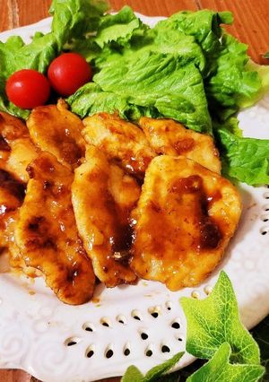鶏むね肉の生姜焼き-レシピのメイン写真