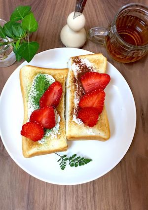 いちご抹茶ティラミストースト★おやつパン-レシピのメイン写真