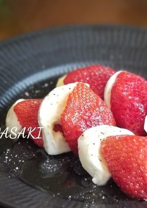 綺麗になれちゃう『苺のカプレーゼ』-レシピのメイン写真