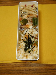 ヨウサマの減塩山菜ご飯弁当-レシピのメイン写真