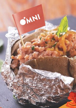 OMNIミンチのタイ風ベイクドポテト-レシピのメイン写真