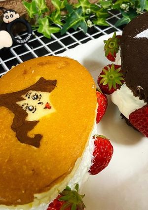 ヤマザキ北海道チーズ蒸しケーキで♡みさえ-レシピのメイン写真
