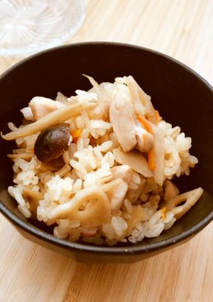 もち麦入り炊きこみご飯-レシピのメイン写真