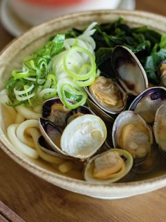 貝の出汁が旨すぎる!あさりうどん!-レシピのメイン写真