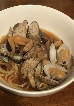 生姜醤油が香る木の子のスープパスタ-レシピのメイン写真