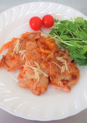 【減塩主菜】豚肉のしょうがケチャップ焼き-レシピのメイン写真