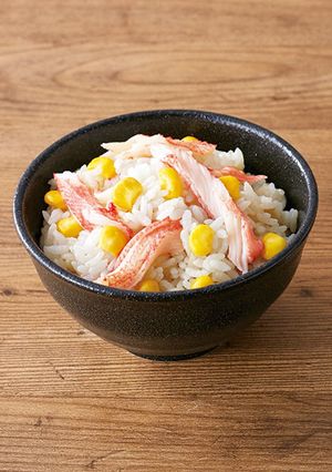蟹足風カニカマとコーンバターご飯-レシピのメイン写真