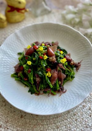 菜の花とホタルイカのペペロンチーノ炒め-レシピのメイン写真