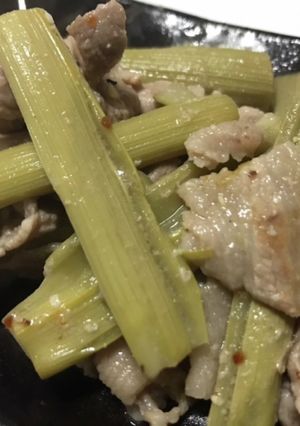 ◎◎イタドリと豚肉の味噌炒め◎◎-レシピのメイン写真