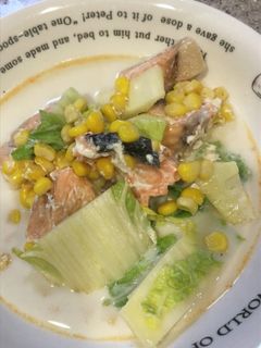 ポリ袋でつくる鮭と白菜のクリーム煮-レシピのメイン写真