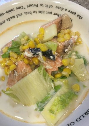 ポリ袋でつくる鮭と白菜のクリーム煮-レシピのメイン写真